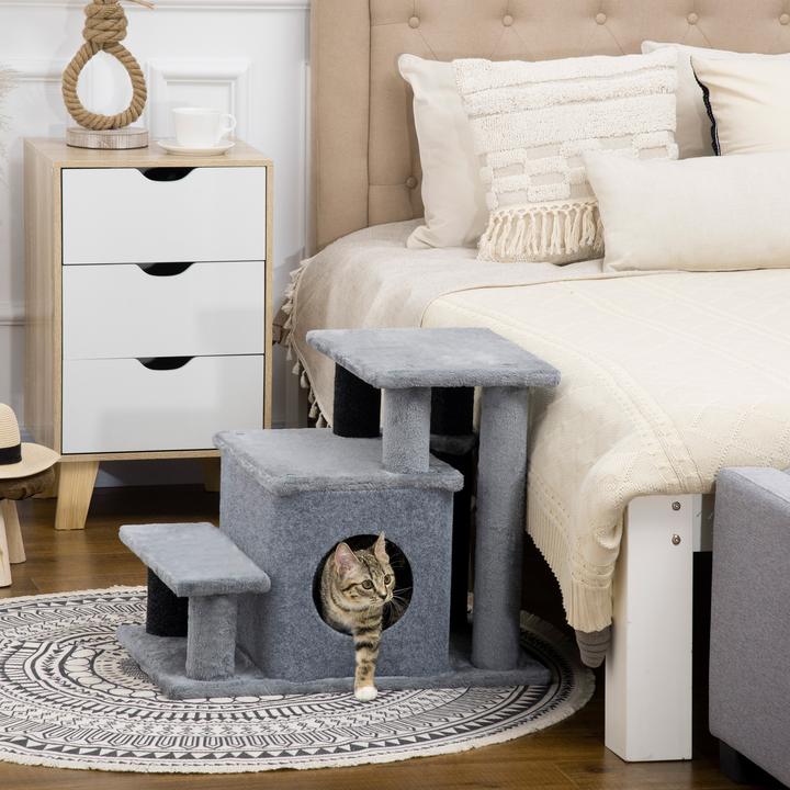 Actual product image PawHut Pet stairs with sleeping den (Cat, Dog)