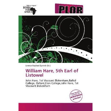 William Hare, 5th Earl of Listowel, Fachbücher von Lennox Raphael Eyvindr