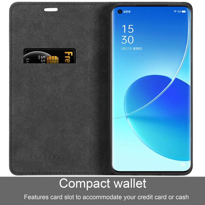 Actual product image Cadorabo Case Book Invisible Magnet (Oppo Reno 6 Pro 5G)