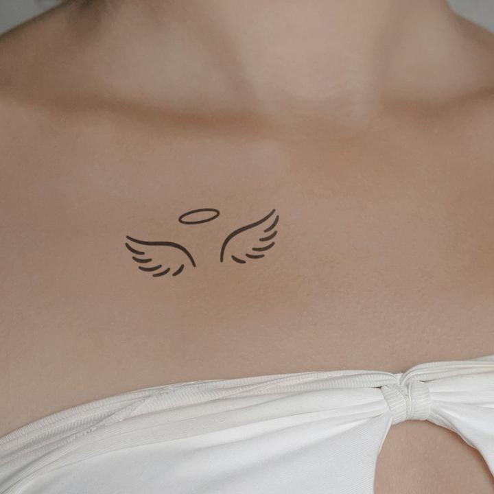 Produktbild minink Temporäres Tattoo – Minimalistischer Engel