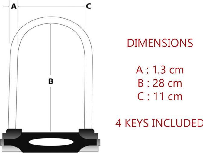 Produktbild Master Lock 8195 Bügelschloss 13 mm x 280 mm x 110 mm (28 cm)