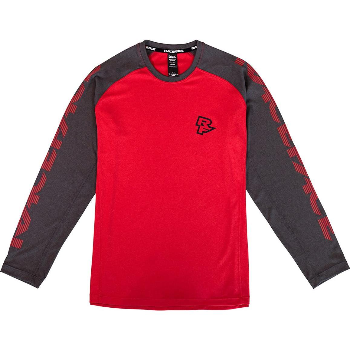 Race Face, Jungen, Velotrikot, Kids Sendy LS Jersey (M), Rot, Schwarz, M