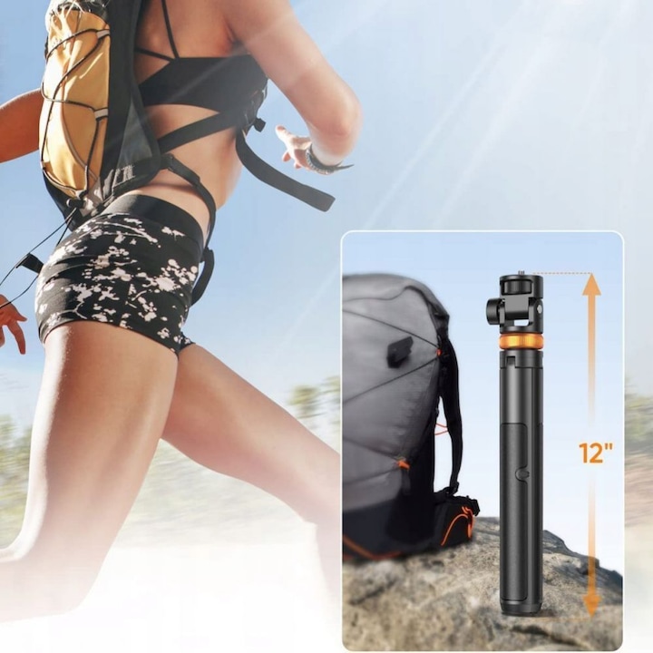 Actual product image Tech-Protect L03S Bluetooth selfie stick with remote control, tripod up to 148cm and 180 head - whit