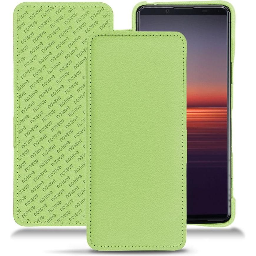 Noreve Lederschutzhülle horizontal (Sony Xperia 5 II), Smartphone Hülle, Grün
