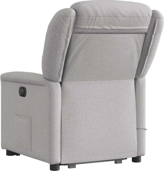 Actual product image VidaXL Massage chair with stand-up aid electric cloud grey fabric