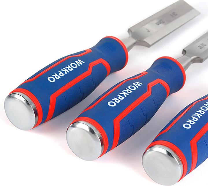 Actual product image Workpro Chrome vanadium steel chisel set 3 pieces