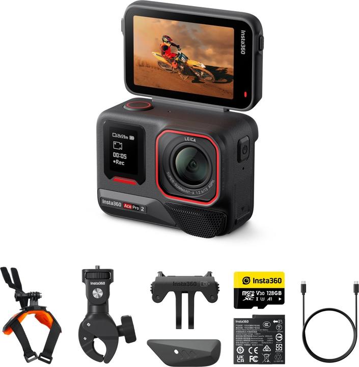Insta360 Ace Pro 2 Actioncam Motorrad Combo