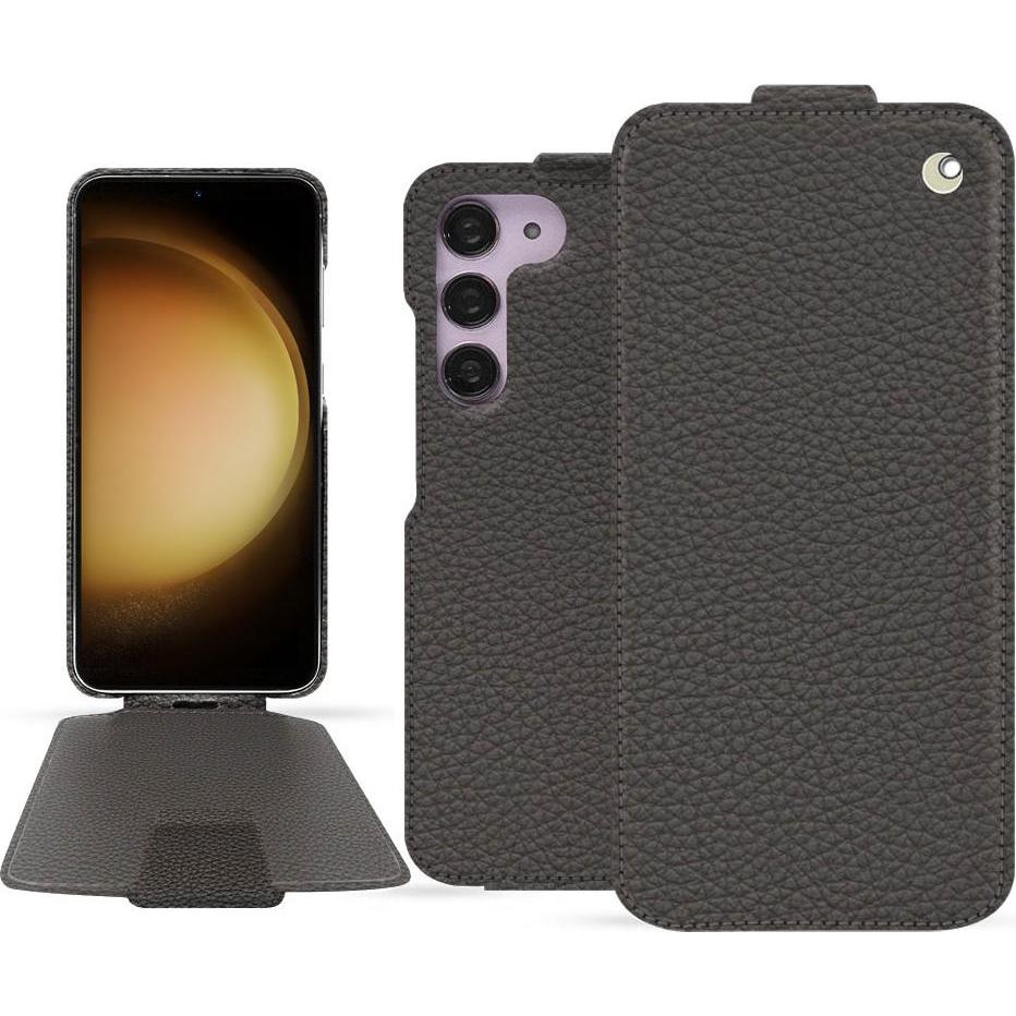 Noreve Lederschutzhülle vertikal (Samsung Galaxy S23+), Smartphone Hülle, Grau