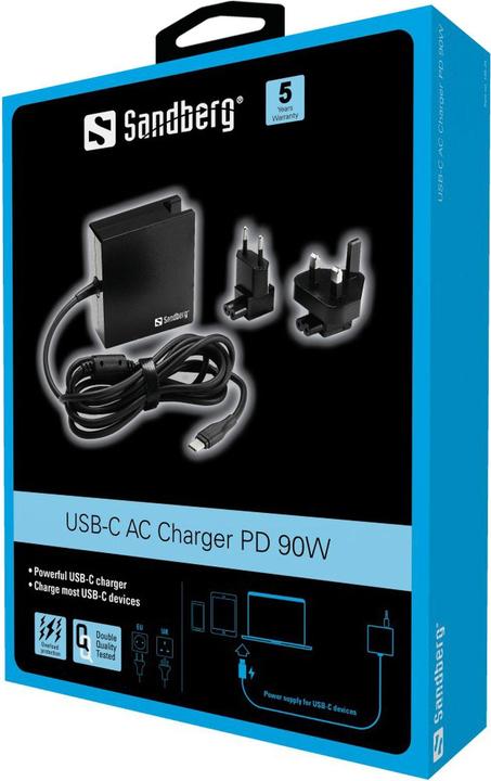 Produktbild Sandberg Netzteil Wechselstrom 100-240 V (90 W, 1 Port)