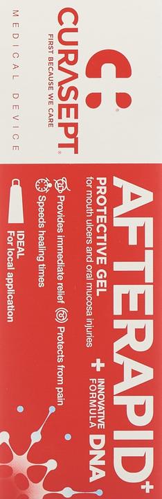 Valeurs nutritives et ingrédients Curasept AFTE RAPID DNA Gel 10 ml (1 x, 10 ml, 2 g)
