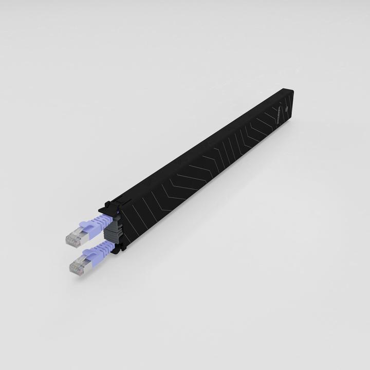 Productafbeelding PATCHBOX één / Cassette / 8RU / Cat 6A, STP, 0,8 m, violet (S/FTP, CAT6a, 0.80 m)