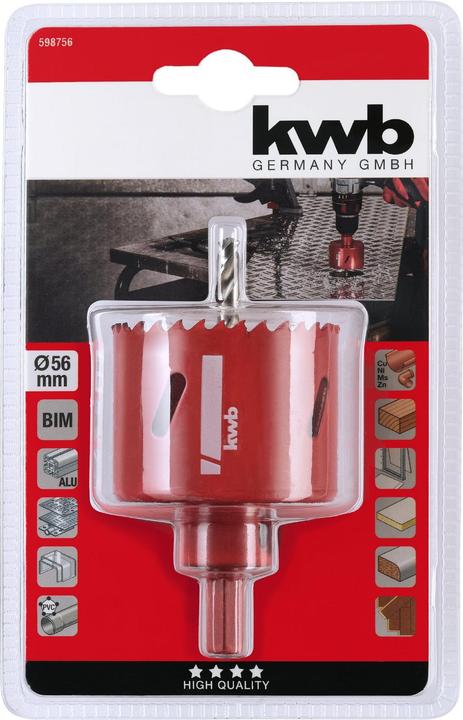 Produktbild kwb HSS BIM Lochsäge 56 mm (56 Millimeter)