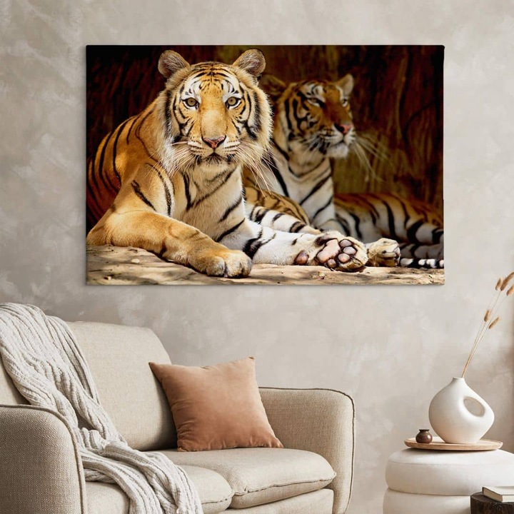 Immagine prodotto Trenddeko Due tigri reali del Bengala (45 x 30 cm)