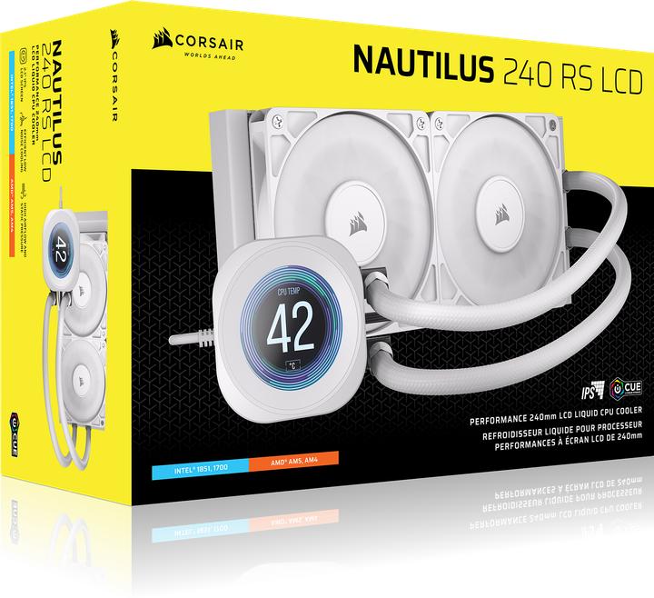 Actual product image Corsair NAUTILUS 240 LCD White, 240mm Radiator, Liquid CPU Cooler