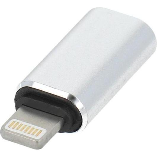 OEM Converter Adapter Type C (female) to Lightning (male) silver (USB tipo C, Lightning), Adattatore dispositivo mobile, Argento