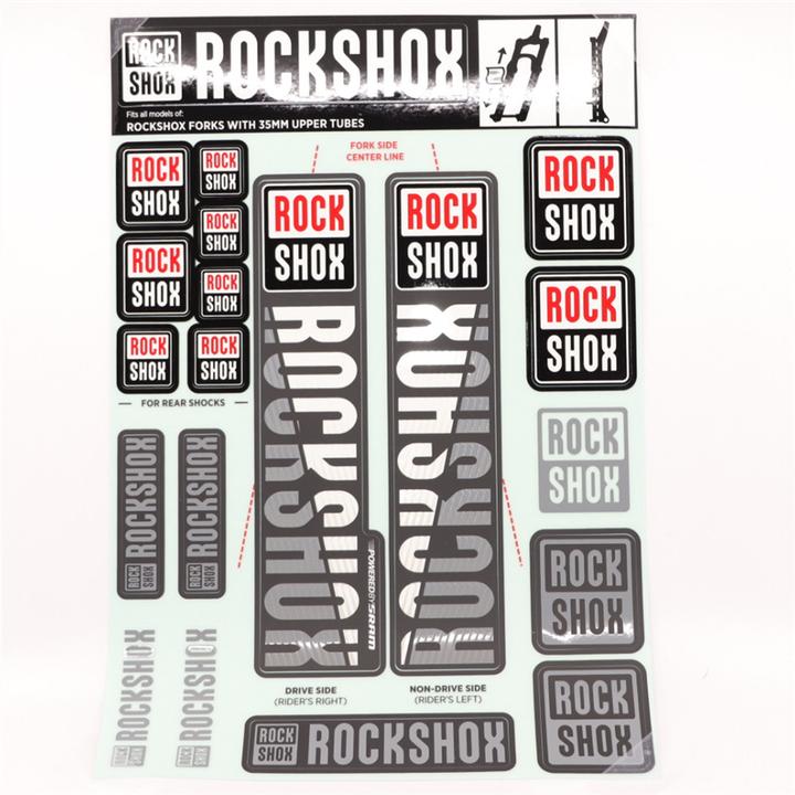Actual product image RockShox Fork Decal Kit, 35mm Forks MY18 white