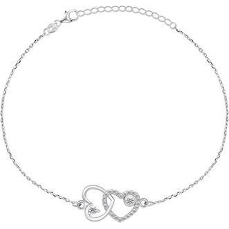 Brilio, Armschmuck, Silver - Romantic silver bracelet with zircons BRC32W