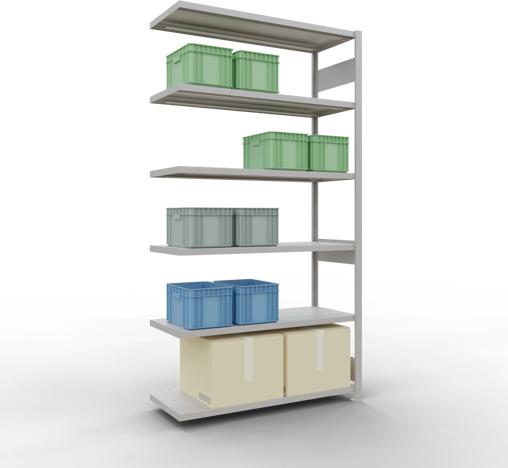 Actual product image Schulte Lagertechnik MULTIplus250 boltless add-on bay system with length bolts