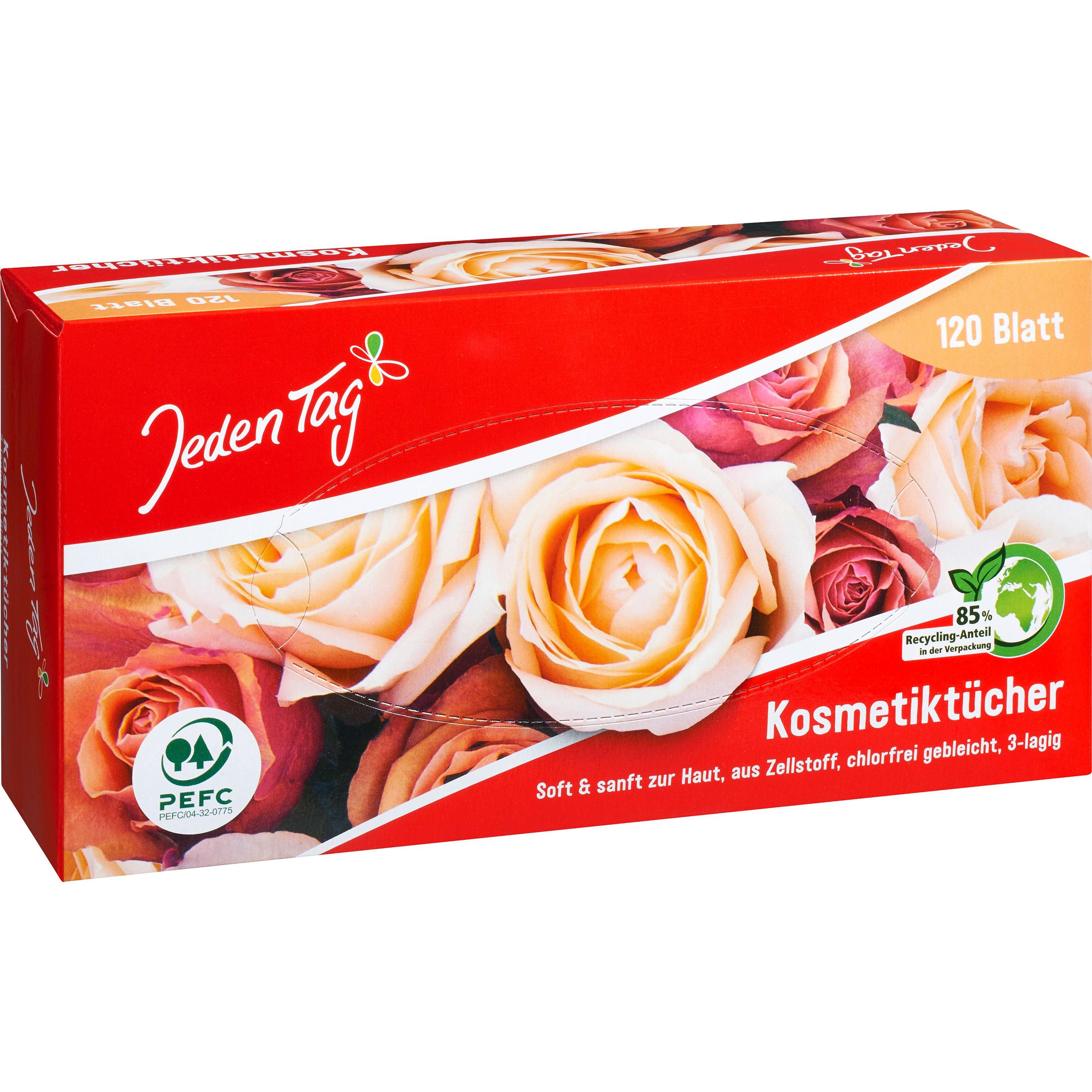 15x 0, Taschentücher + Kosmetiktücher, Jeden Tag Kosmetiktücher 3 lagig 18PK x 120ST