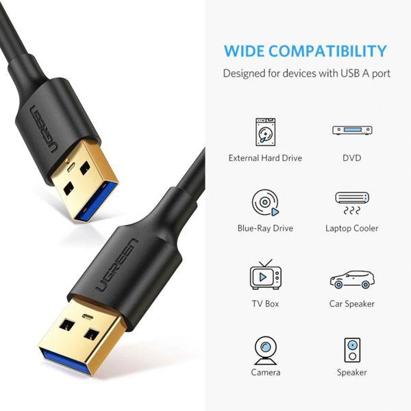 Immagine prodotto Ugreen Cavo da USB-A 3.0 a USB-A 3.0 (1 m, USB 3.0, 5 W)