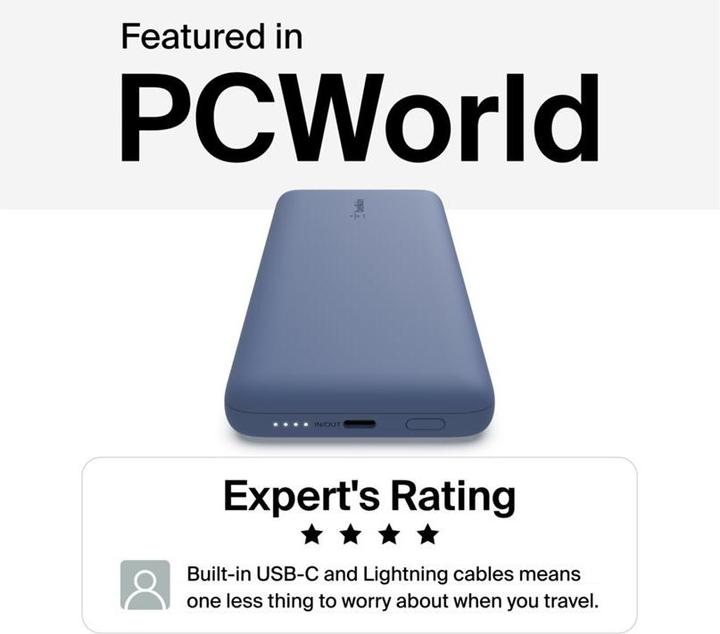Productafbeelding Belkin Boost Charge (10000 mAh, 18 W, 37 Wh)