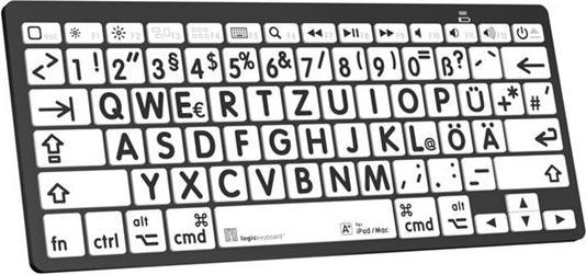Produktbild Logickeyboard XL-Print Black on White DE (Mac/BT) (DE, Kabellos)
