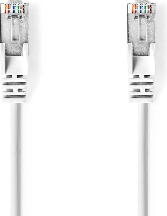 Actual product image Nedis Cat 5e cable | SF/UTP | RJ45 plug | RJ45 plug | 0.50 m | round | PVC | White | plastic bag (SF/UTP, CAT5e, 0.50 m)