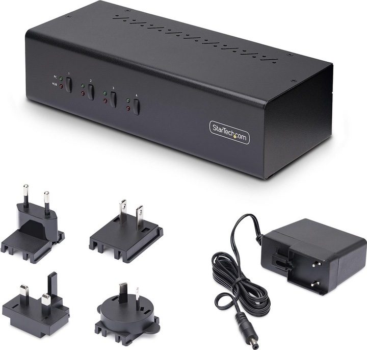 Produktbild StarTech com P4DD46A2-KVM-SWITCH, 3840 x 2160 Pixel, 4K Ultra HD, Schwarz