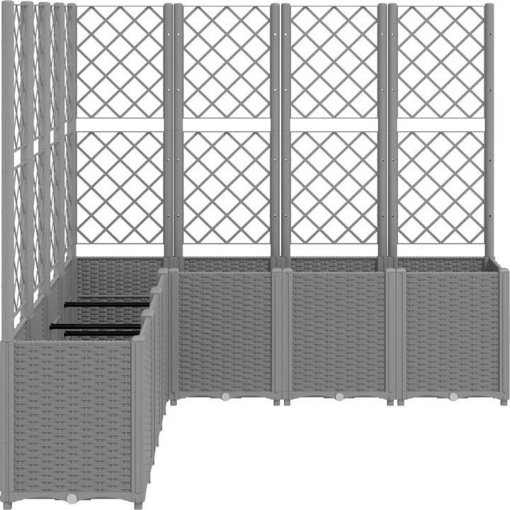 Actual product image vidaXL Planter with trellis PP