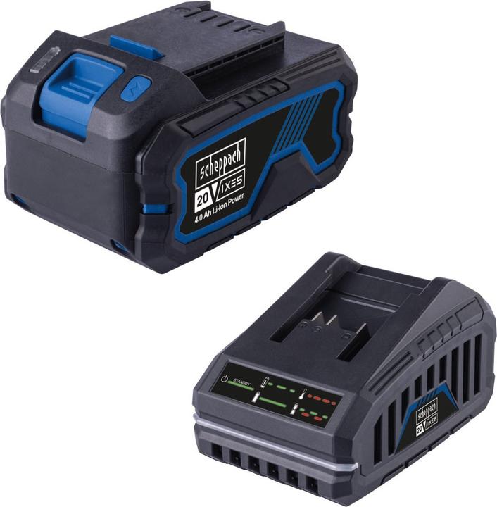 1x chargeur, 1x batterie 20V 4.0Ah