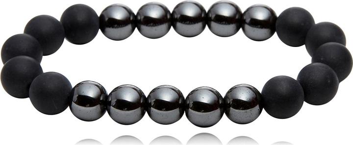 Immagine prodotto Leyda Bracciale Onice ed Ematite (19 cm, Pietra)