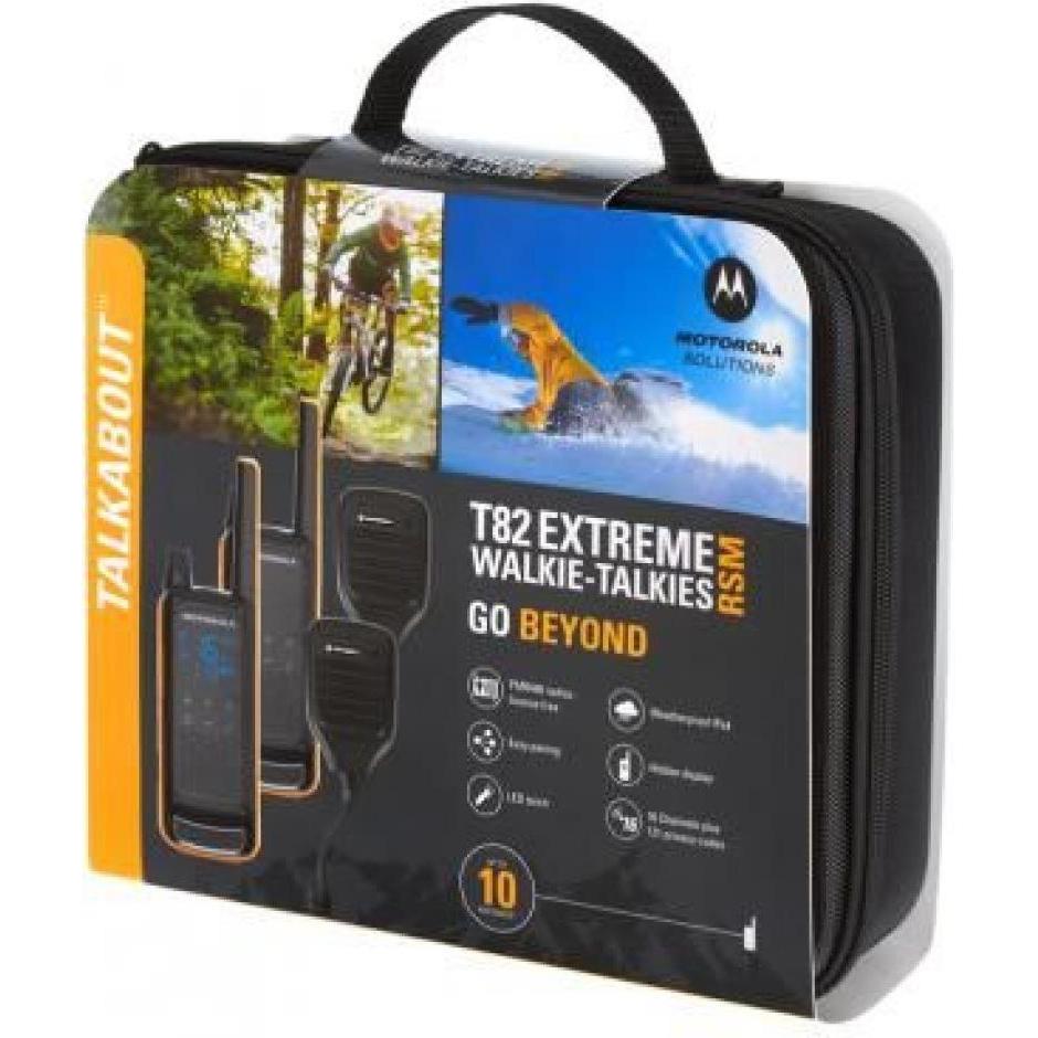 Thumbnail - Motorola TLKR T82 Extreme Duopack (10 km), Walkie-Talkie, Schwarz, Gelb
