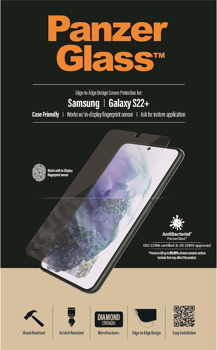 Actual product image PanzerGlass Case Friendly (1 Piece, Samsung Galaxy S22+)