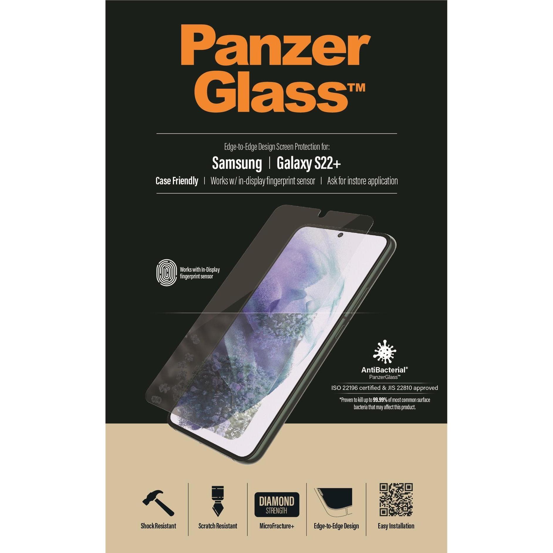 Thumbnail - PanzerGlass Case Friendly (1 Stück, Samsung Galaxy S22+), Smartphone Schutzfolie, Schwarz