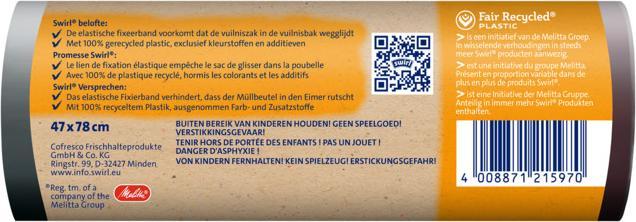 Image du produit Swirl Sacs poubelle à bande de fixation (10 x, 30 l)