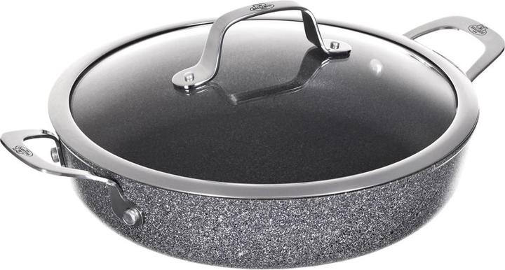 Image du produit Ballarini Salina Granitium Poêle à servir avec couvercle, 28 cm (28 cm, Poêle à frire, Acier inoxydable, Aluminium)
