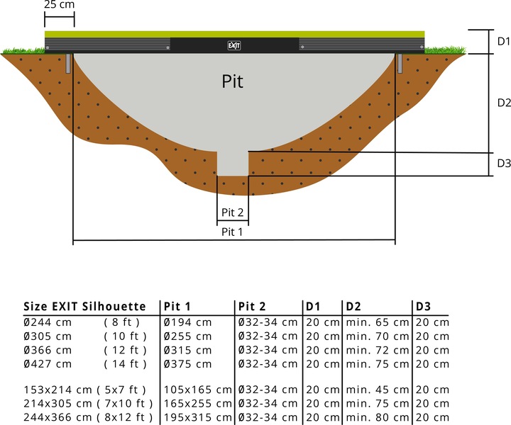 Produktbild Exit Silhouette Ground mit Sicherheitsnetz (244 cm)