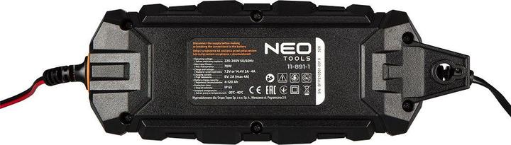 Actual product image Neo Automatic charger 4A/70W 3-120Ah for acid / AGM / GEL batteries (12V, 4 A)
