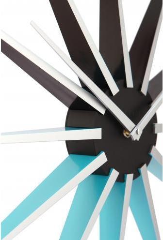 Actual product image Nextime klok 3051bl Nova, Ø50 cm, Wall, Black/ Blue (50 cm)