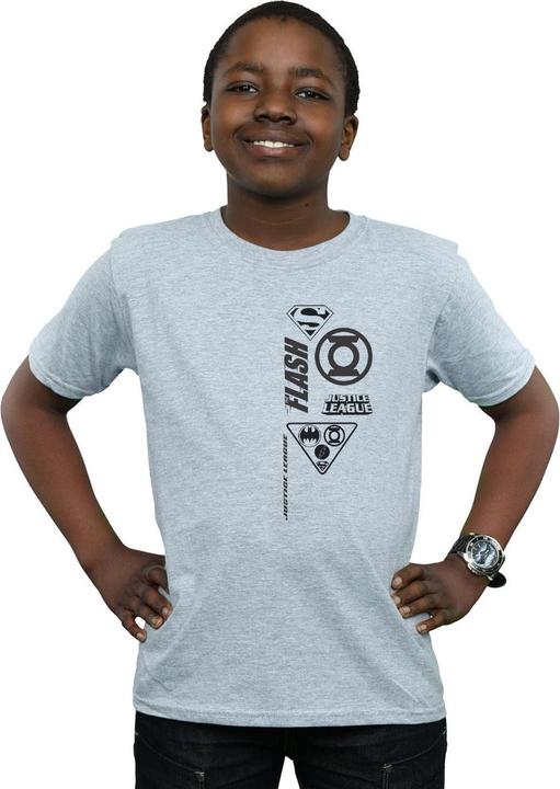 Actual product image Boys Justice League Chest Icons T-Shirt (140, 146)