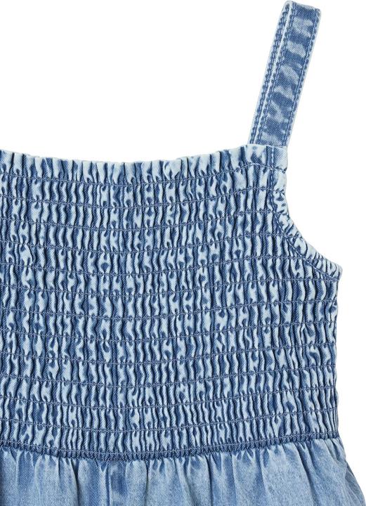 Image du produit Vertbaudet Mädchen Jumpsuit aus Light-Denim mit gestickten Blumen (116)