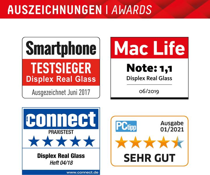 Produktbild Displex Real Glass, 2D Panzerglas + Handyhülle (1 Stück, Apple iPhone 15 Pro Max)
