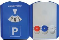 Unitec Multifunctional parking disc, made of plastic, blue