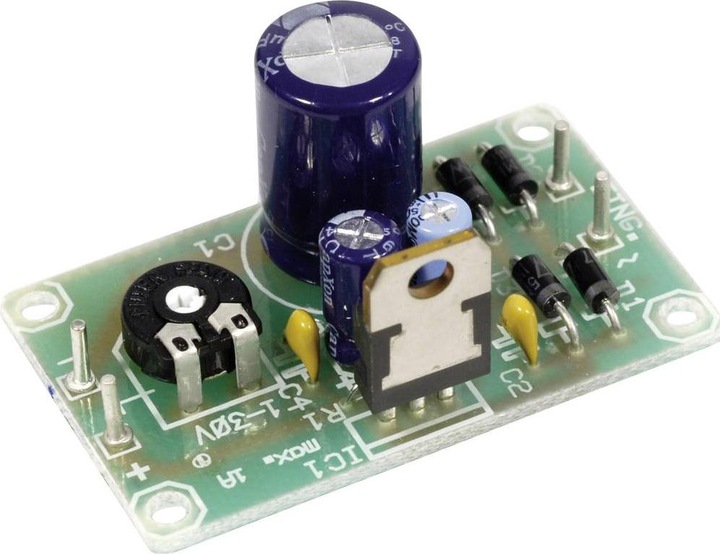Actual product image H-Tronic Voltage regulator board for LM 317-T output voltage 1.2