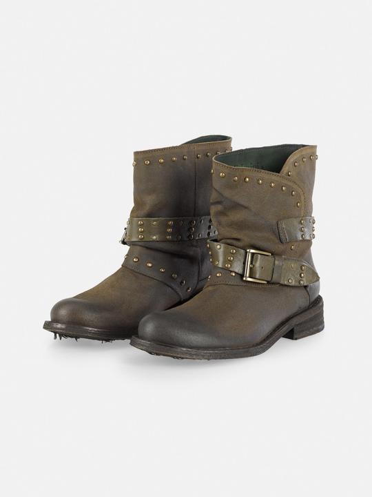 Image du produit Felmini GREDO D905 Bottes de motard avec rivets décoratifs le long de la tige et sangles à boucles, avec un (36)