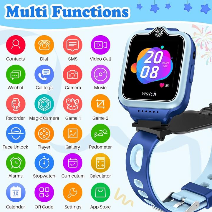 Immagine prodotto Eleoption Smartwatch Bambini GPS 4G Impermeabile con Chiamate Video SOS e Localizzazione (4G)