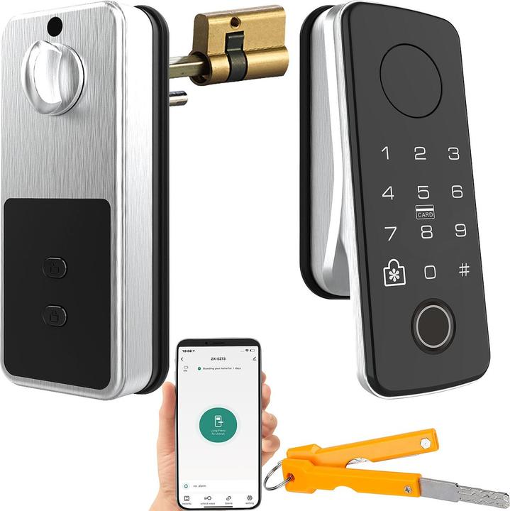 Actual product image VisorTech Motorbetriebener ZigBee-Schliesszylinder (Electronic numerical code, Fingerprint, Smartphone)