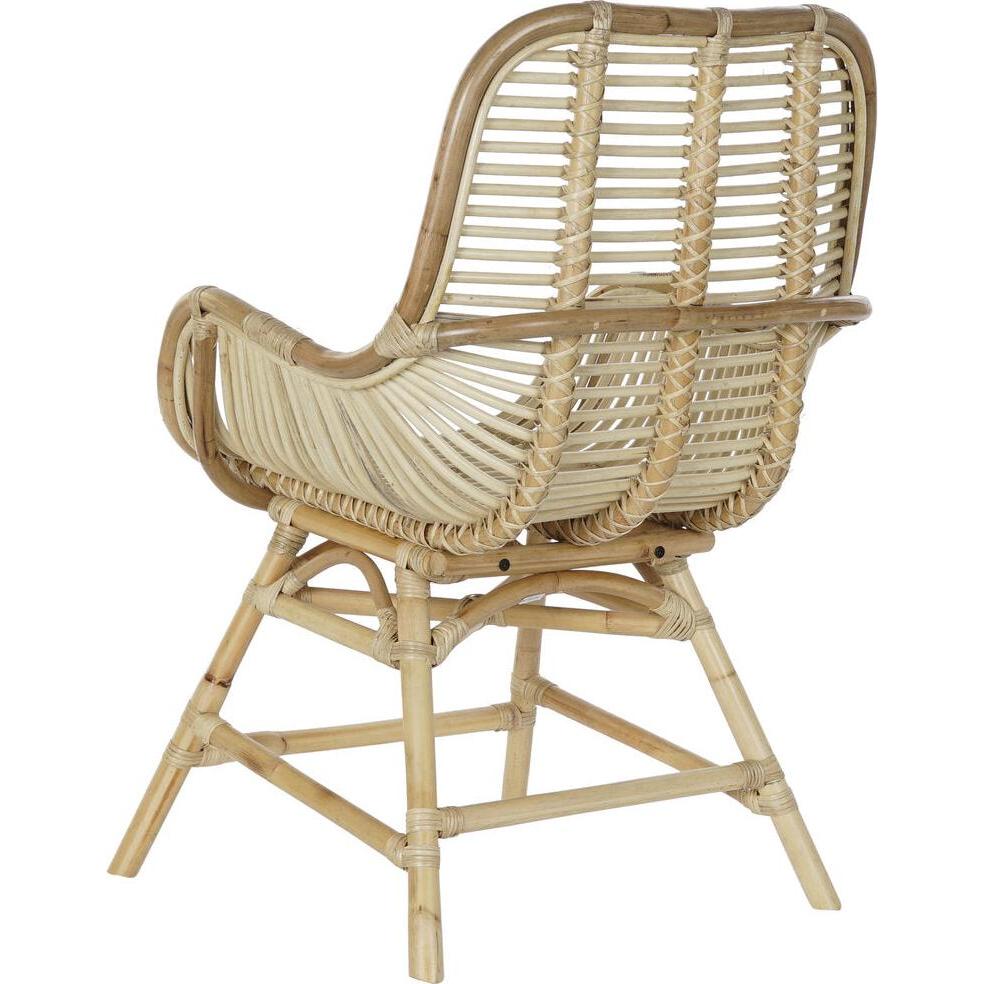 DKD Home Decor, Sedia da giardino, Garden chair Multicolour Natural Rattan 61 x 58 x 92 cm 62 x 62 x 92 cm
