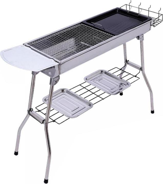 Produktbild JTI Tragbarer Grill mit Zubehör - Edelstahl (60 cm)
