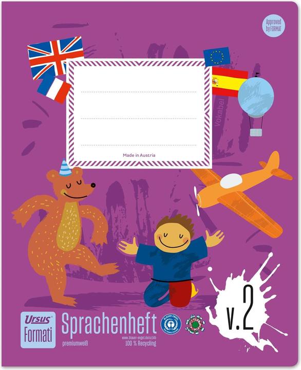 Immagine prodotto Ursus Quaderno V.2, 19,5 x 24 cm, foderato, multicolore (19,5 x 24 cm, Righe, Copertina morbida)